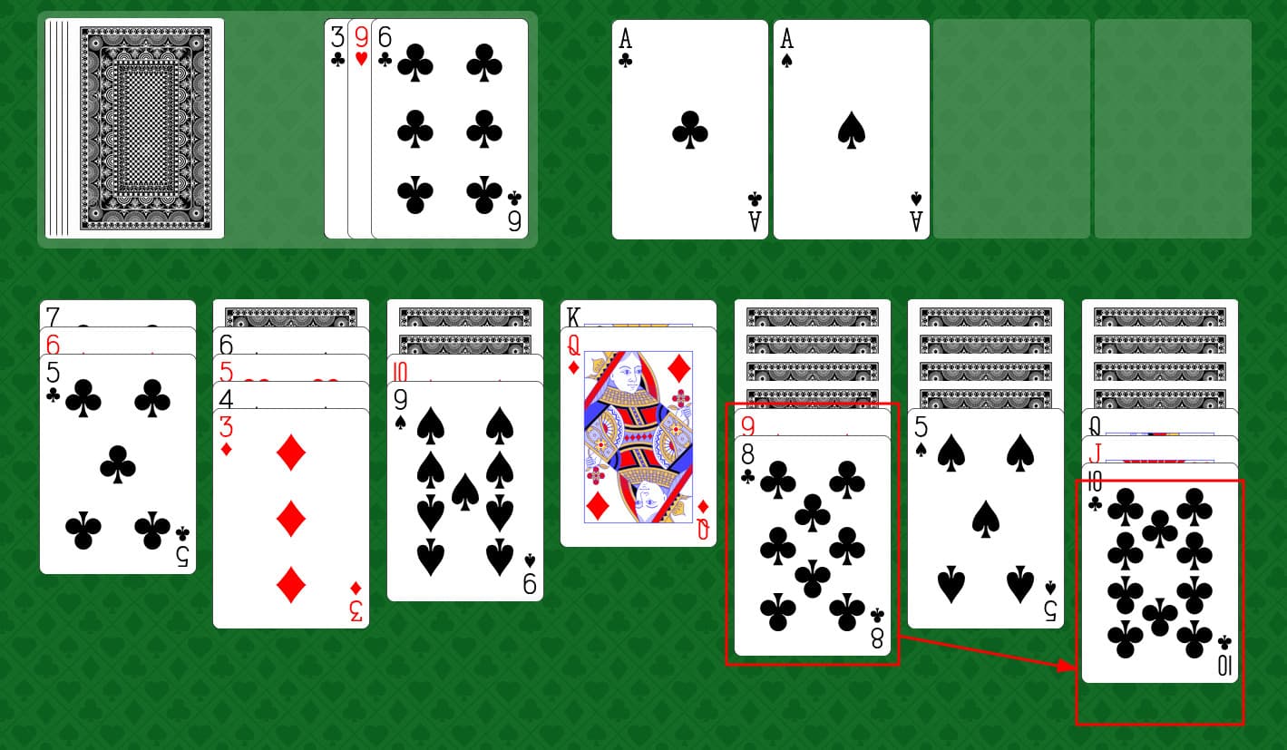 Klondike Solitaire Rules Example